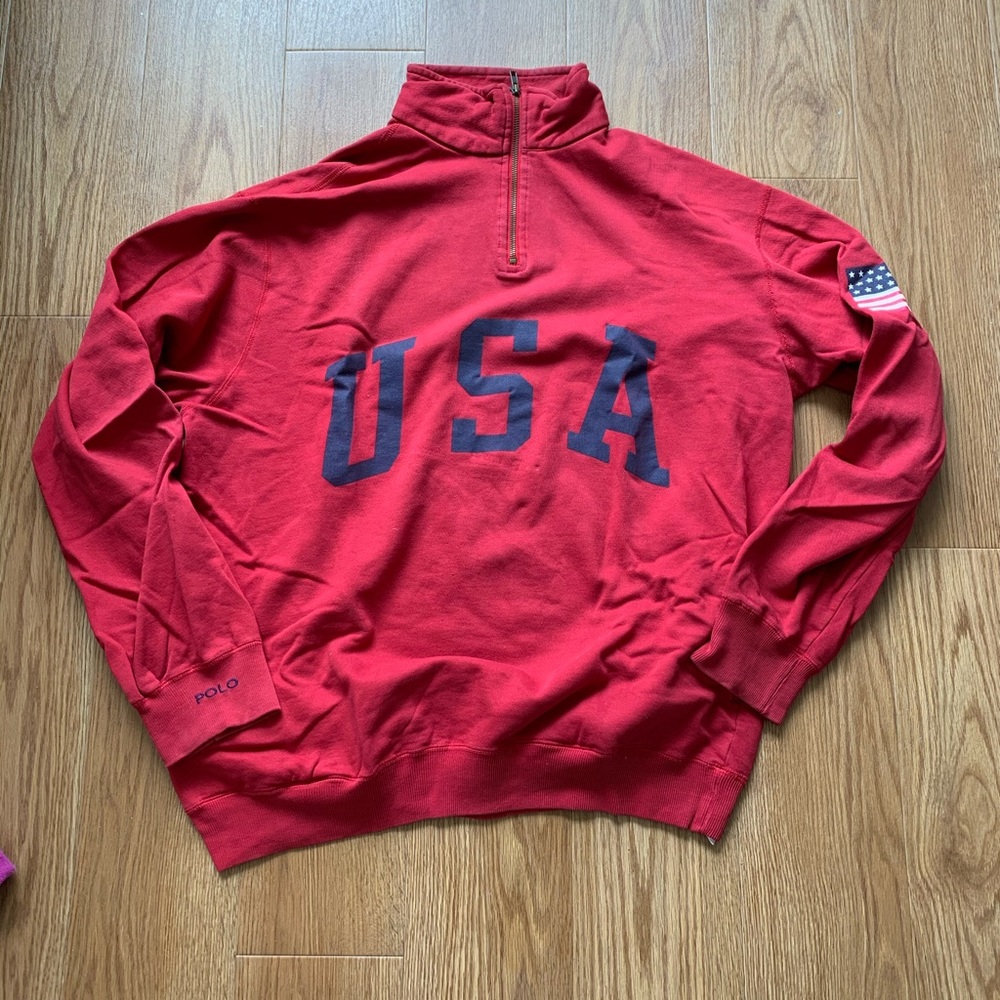 Vintage Polo by Ralph Lauren zip pullover 96 collection 1/4 zip sweater size L